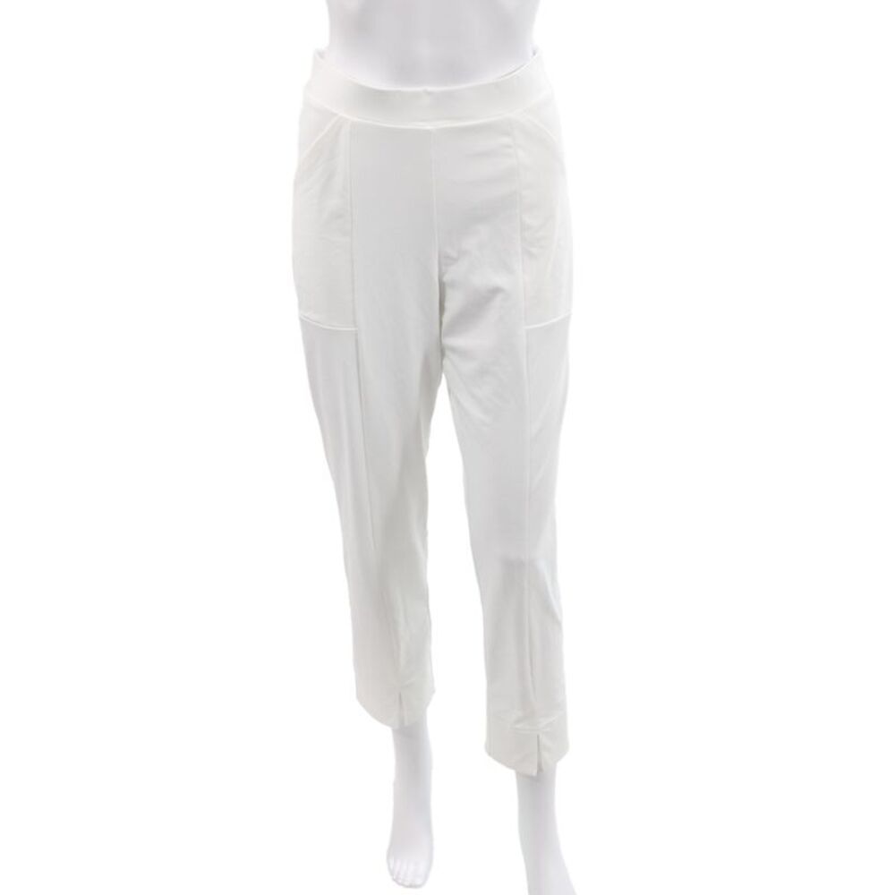 Sympli Womens Ankle Pants White Pull On Nylon Size 6